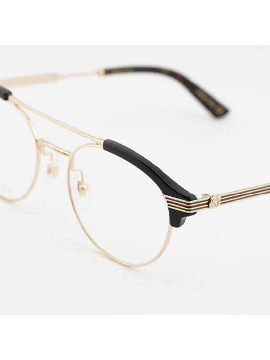Gucci GG0289O 001 Eyeglasses Black/Gold 51mm Square Frame main image 9
